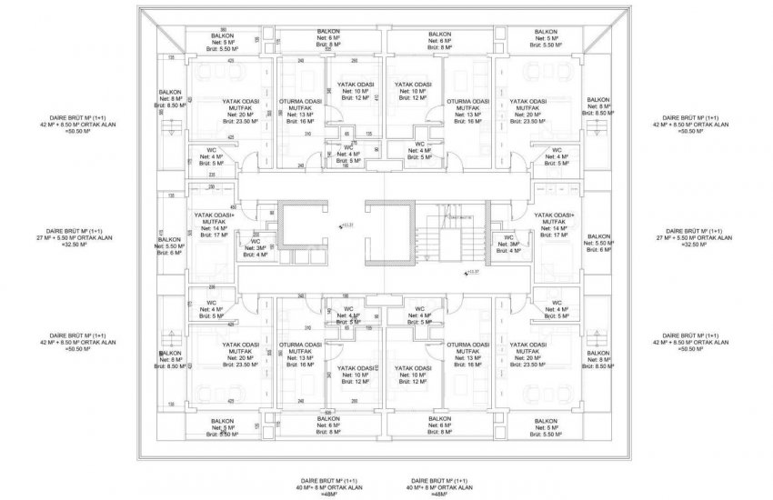 Alanya Merkezde Denize 250 Mt Uzaklıkta Sıfır Daireler 40