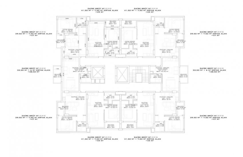 Alanya Merkezde Denize 250 Mt Uzaklıkta Sıfır Daireler 35