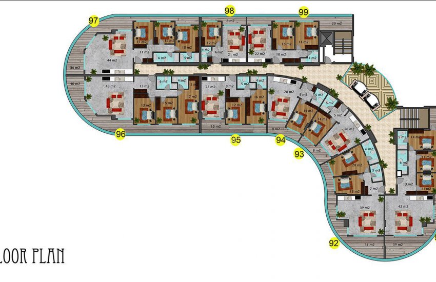 Hotel Concept Properties with Sea View in Alanya Mahmutlar 45