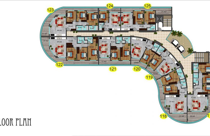 Hotel Concept Properties with Sea View in Alanya Mahmutlar 48