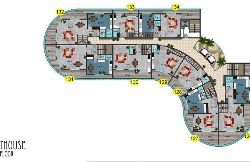 Hotel Concept Properties with Sea View in Alanya Mahmutlar 50