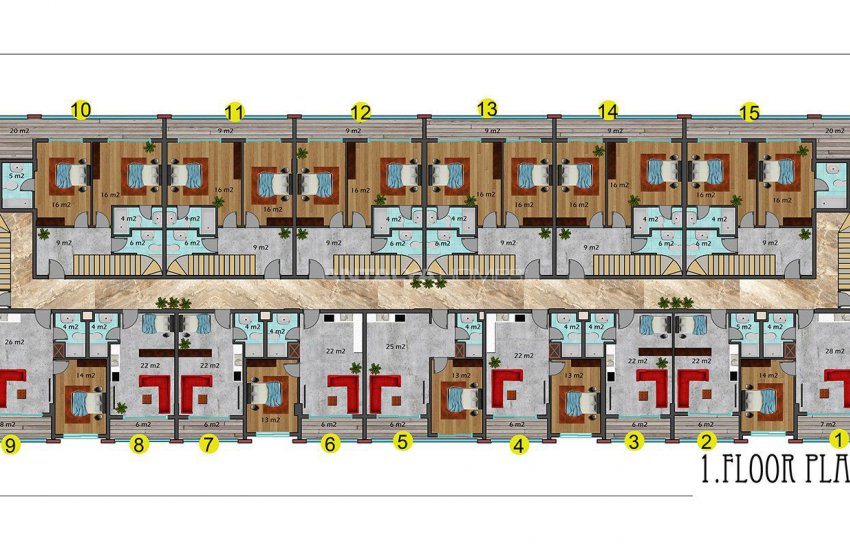 Hotel Concept Properties with Sea View in Alanya Mahmutlar 52