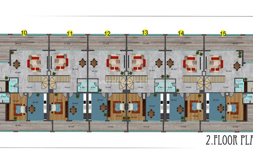 Hotel Concept Properties with Sea View in Alanya Mahmutlar 53