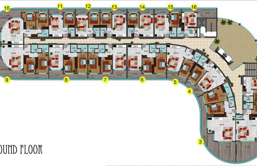 Hotel Concept Properties with Sea View in Alanya Mahmutlar 38