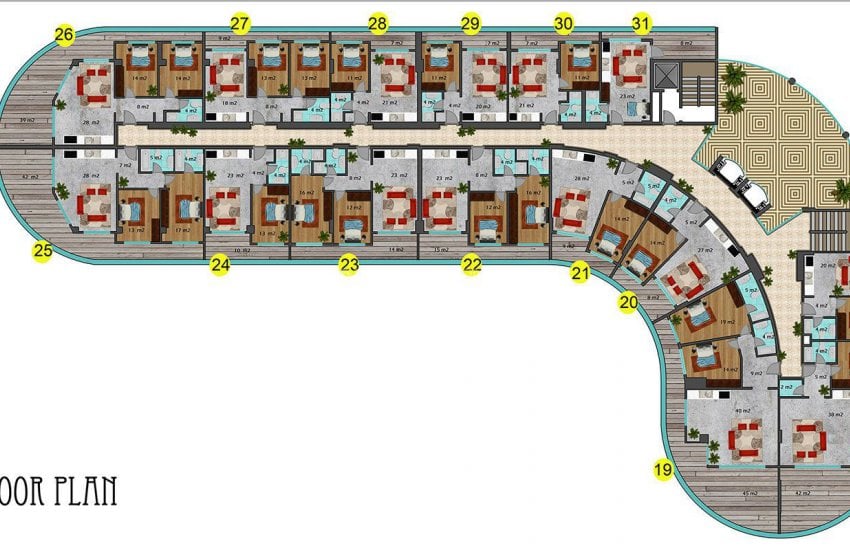 Hotel Concept Properties with Sea View in Alanya Mahmutlar 39
