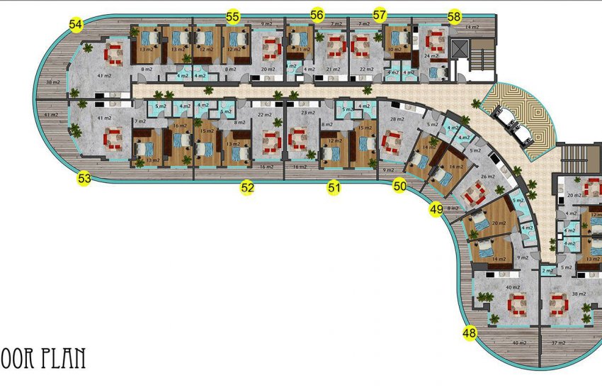 Hotel Concept Properties with Sea View in Alanya Mahmutlar 41