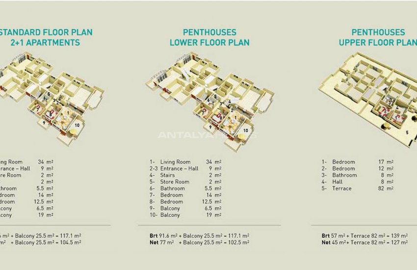 Alanya Tosmur'da Denize Yakın Site İçinde Lüks Daireler 42
