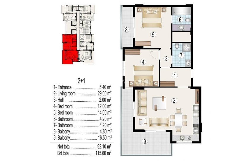 Centrally Located Apartments for Sale in Alanya Turkey 20