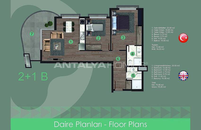 Centrally Located Alanya Apartments in Oba with Sea View 71