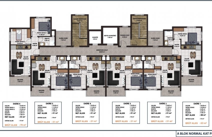 South-front Apartments in a Calm Area in Alanya Mahmutlar 55