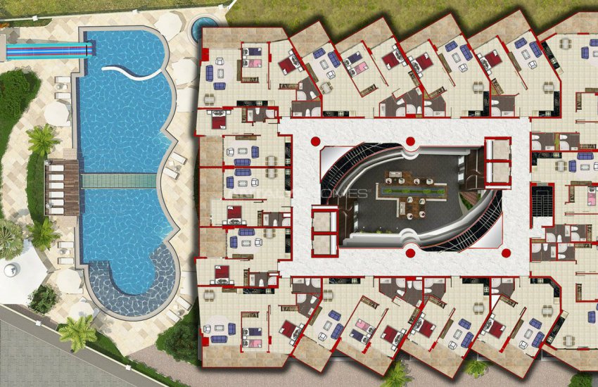 Качественные Квартиры в Алании с Панорамным Видом на Море 35