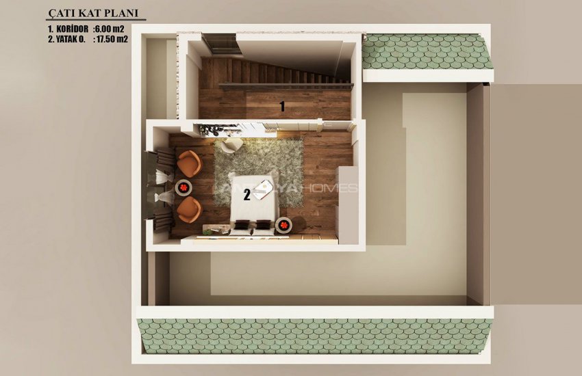 New Built Private Villas with Fully Furniture in Belek 38