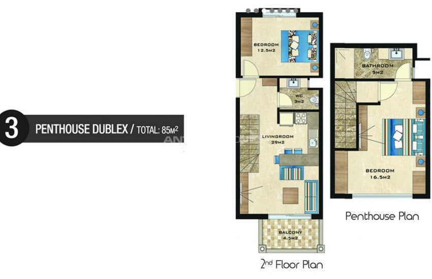 Kemer'de Zengin Sosyal Tesisli Site İçinde Satılık Daireler 11