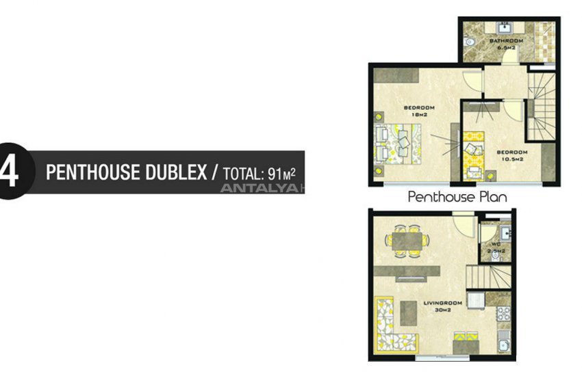 Kemer'de Zengin Sosyal Tesisli Site İçinde Satılık Daireler 12