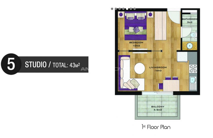 Kemer'de Zengin Sosyal Tesisli Site İçinde Satılık Daireler 13