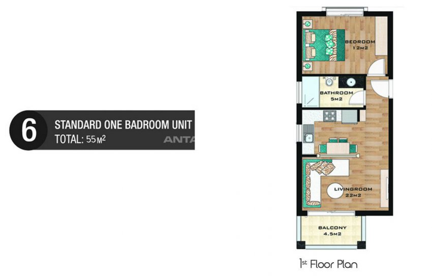 Kemer'de Zengin Sosyal Tesisli Site İçinde Satılık Daireler 14