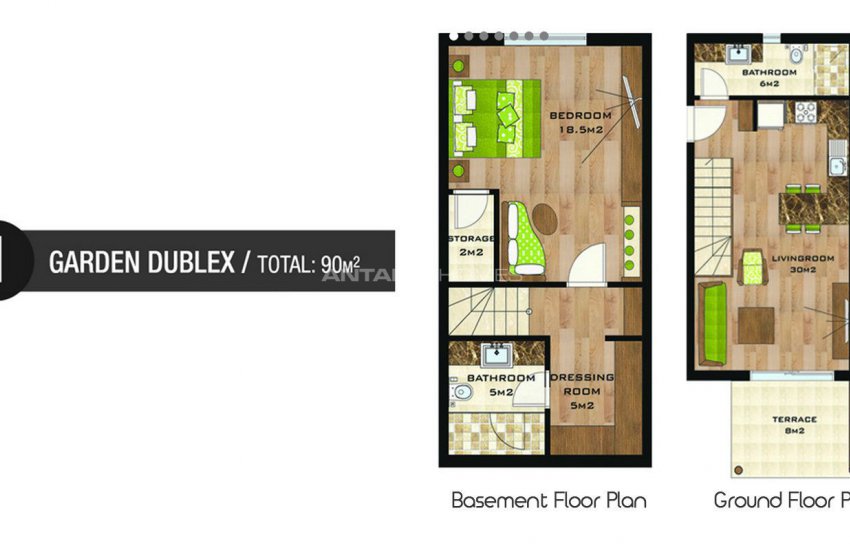 Kemer'de Zengin Sosyal Tesisli Site İçinde Satılık Daireler 9