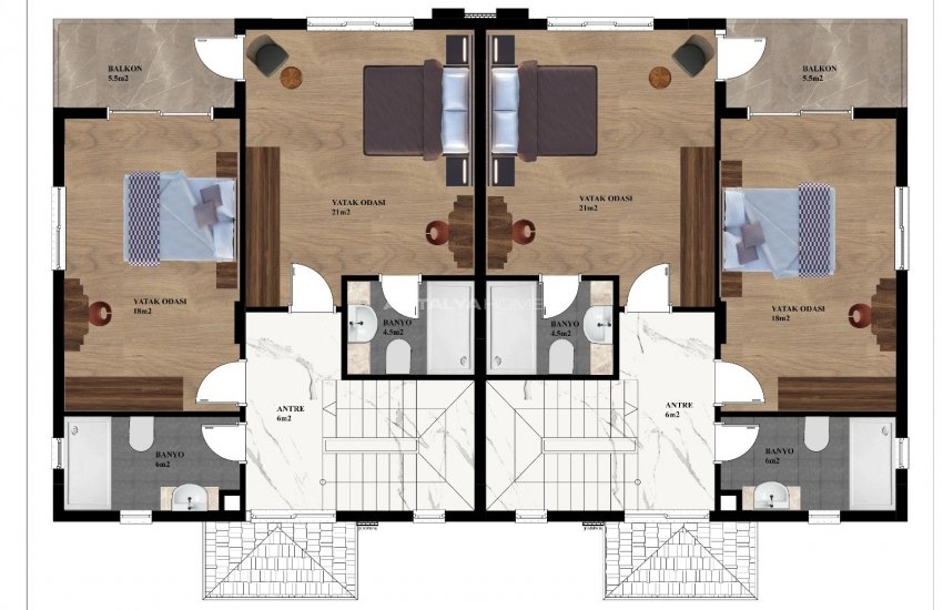 Affordably Priced Semi-detached Villas in Kargıcak Alanya 24