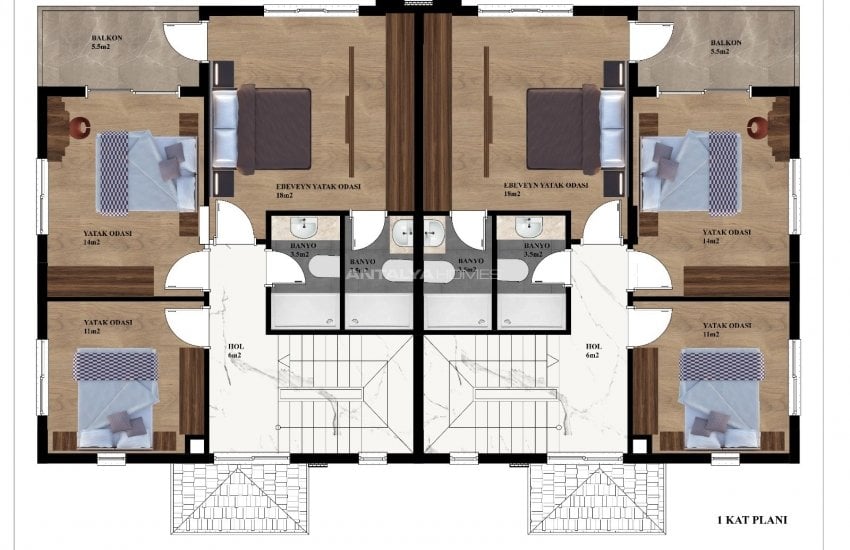 Affordably Priced Semi-detached Villas in Kargıcak Alanya 25