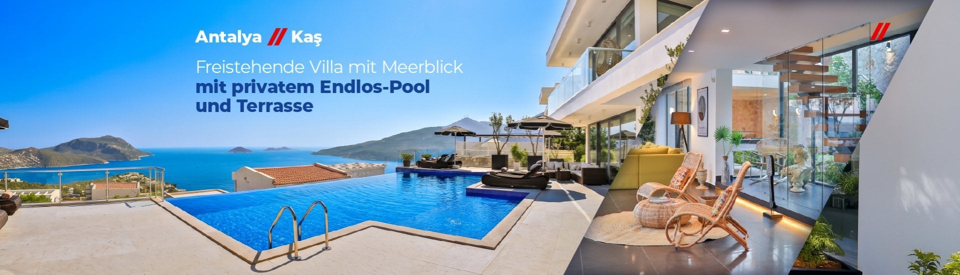 Villa Mit Meer- Und Bergblick, Privatem Pool Und In Kalkan Antalya