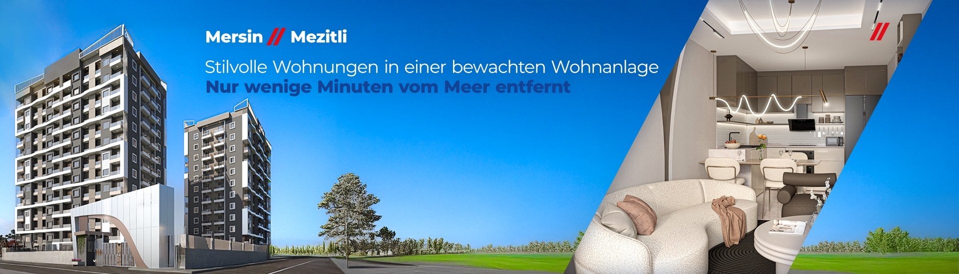 Wohnungen Mit Umfangreichen Annehmlichkeiten In Mezitli, Mersin