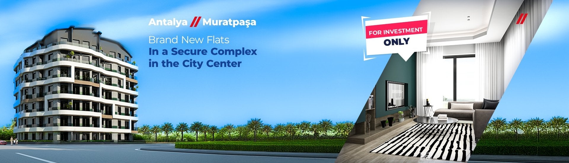 Investment Flats Close to All Main Points in Antalya Muratpasa