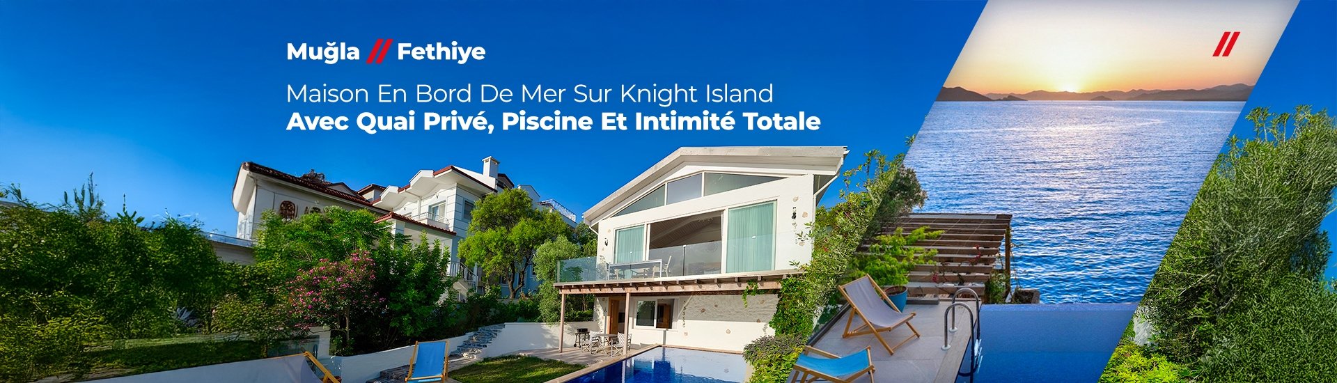 Yalı À Vendre Avec Ponton Privé Sur L'île Knight À Fethiye