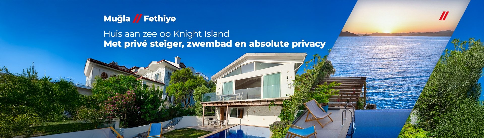 Yalı Te Koop Met Eigen Aanlegsteiger Op Knight Eiland In Fethiye