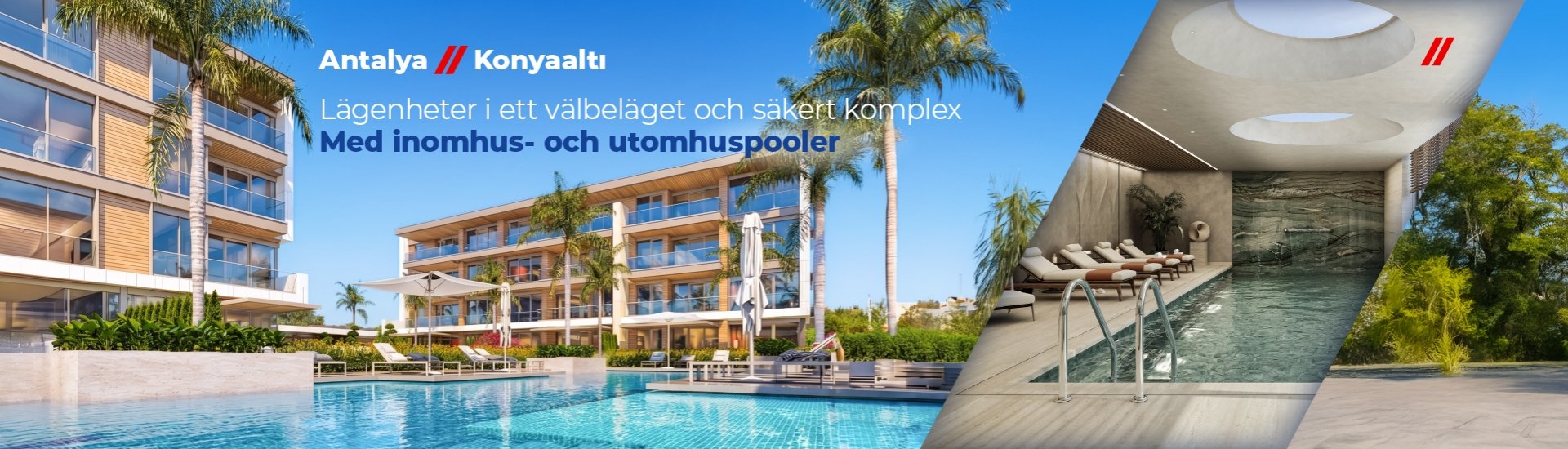 Lägenheter I Säkert Komplex Med Pooler I Antalya Uncalı
