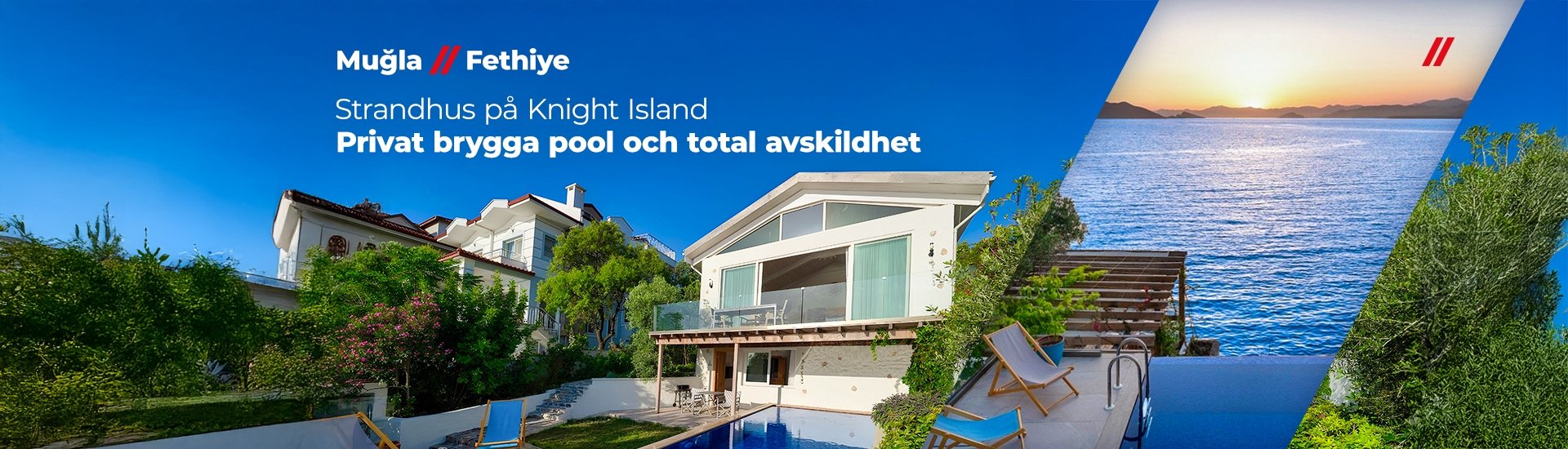 Yalı Till Salu Med Privat Brygga I Fethiye Knight Island