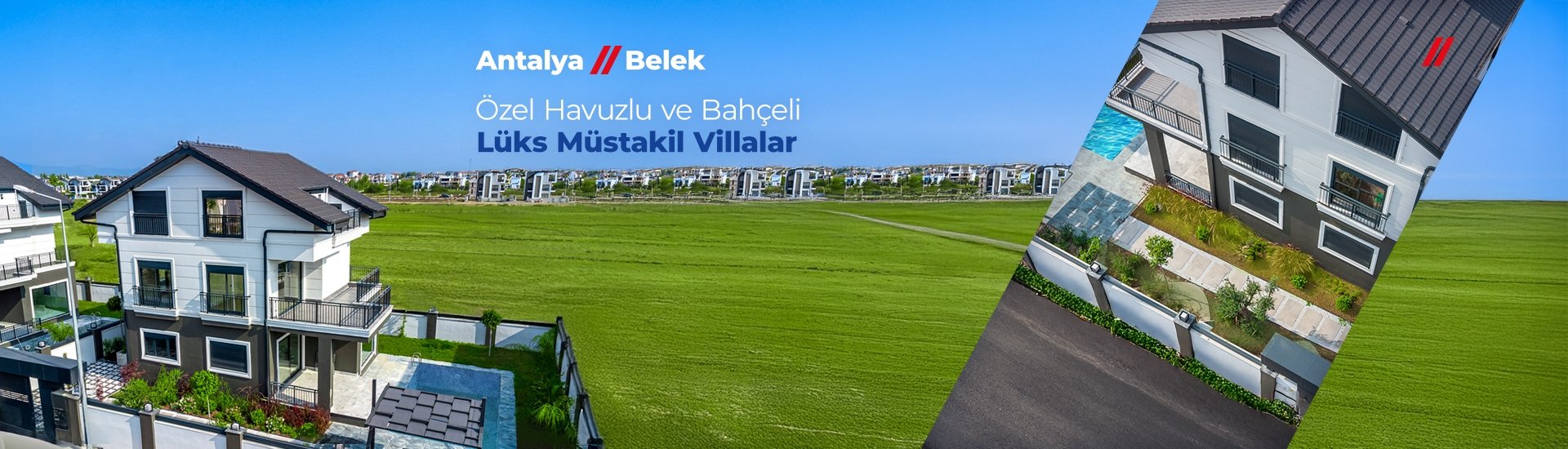 Belek'te Neovilla Papatya Projesi'nde Bahçeli Lüks Villalar