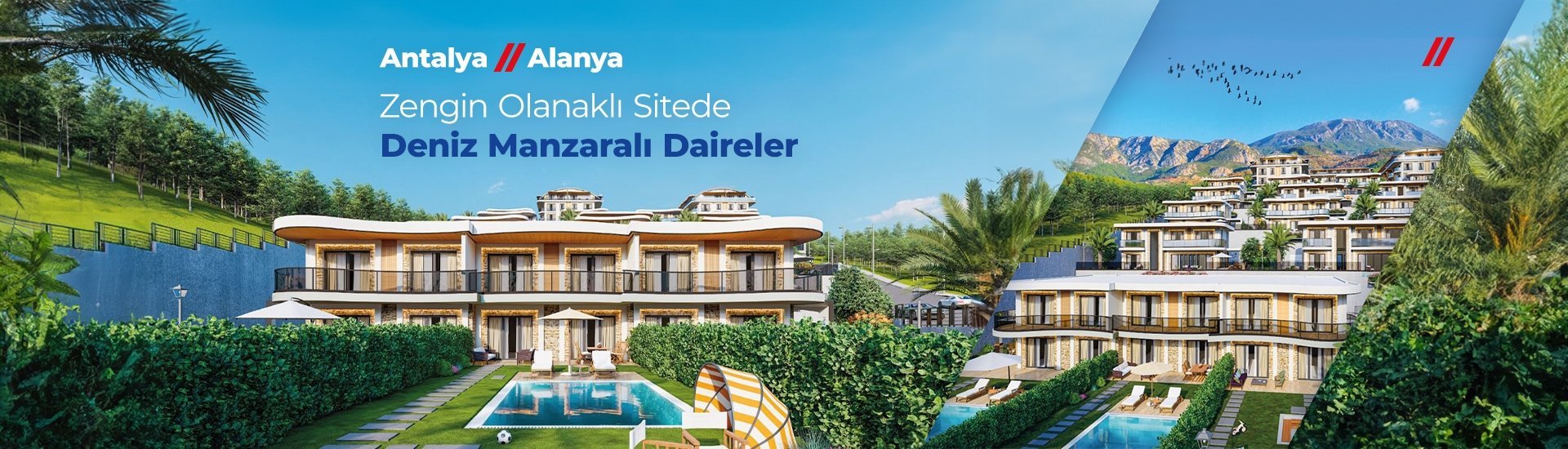 Alanya Kargıcak'ta Deniz ve Dağ Manzaralı Sitede Şık Daireler