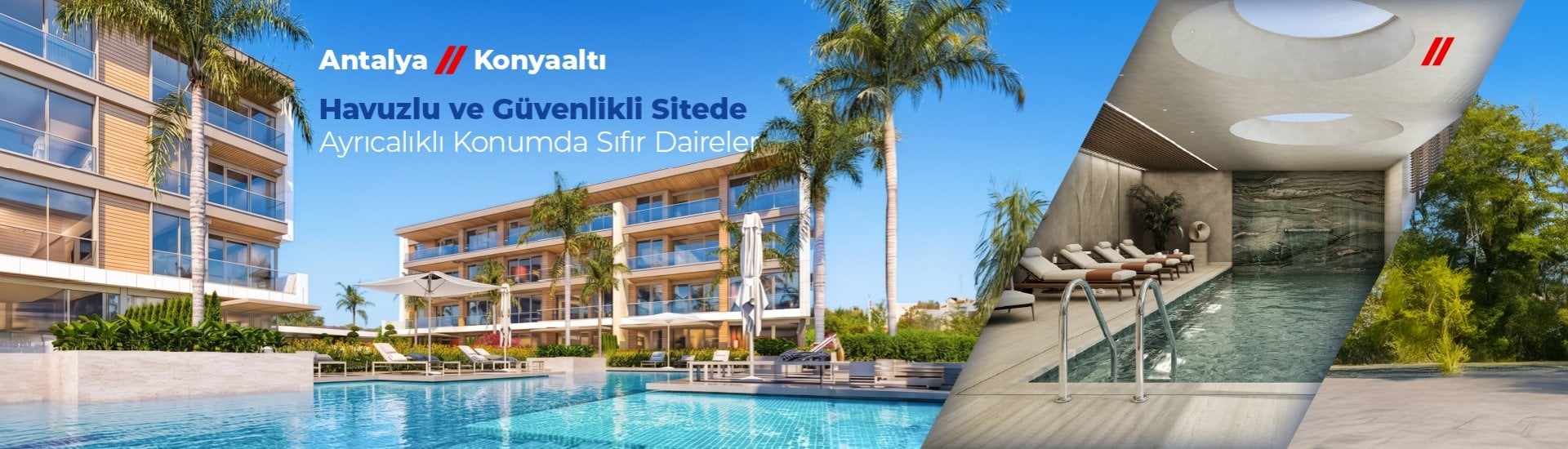 Antalya Uncalı’da Havuzlu Güvenlikli Sitede Daireler