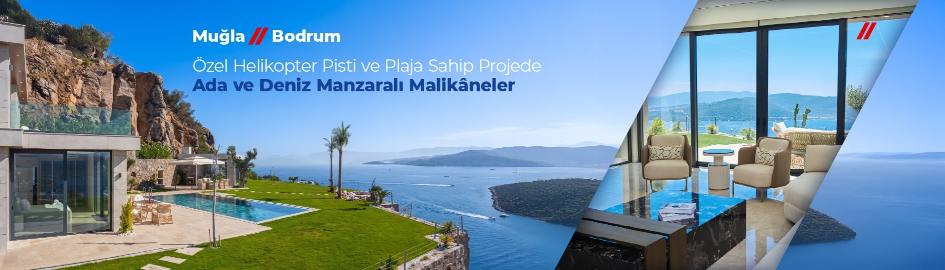 Bodrum Türkbükü'nde Helikopter Pistli ve Özel Plajlı Malikaneler