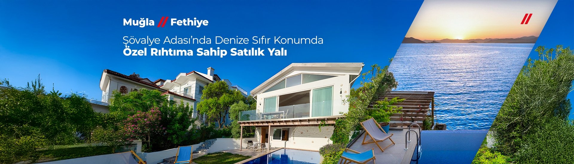 Fethiye Şövalye Adası'nda Özel İskeleli Denize Sıfır Yalı