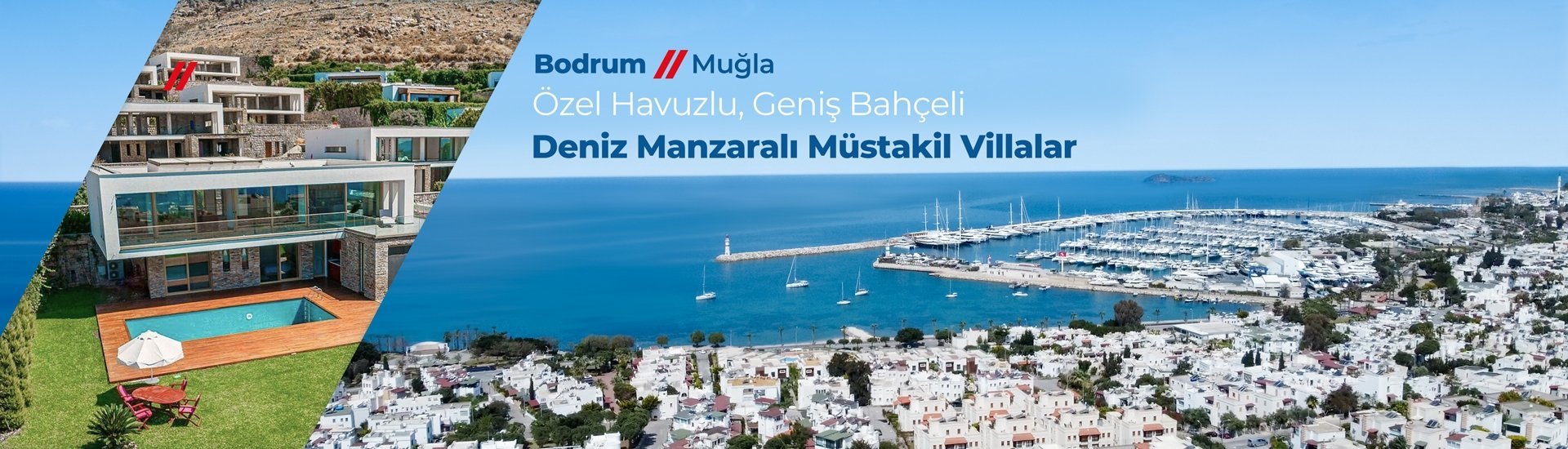 Bodrum Turgutreis'te Marinaya Yakın Lüks Müstakil Villalar