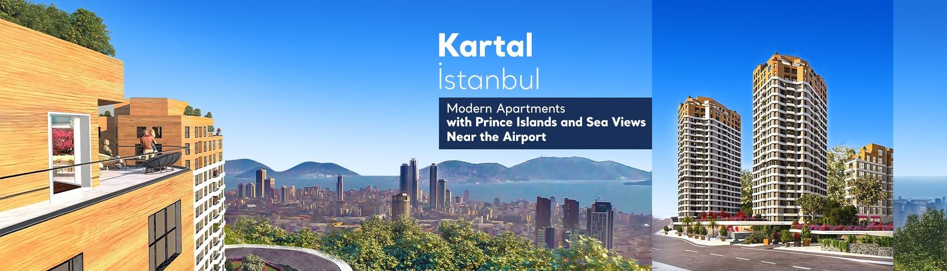 Sea View Apartments in a Luxurious Project in Kartal