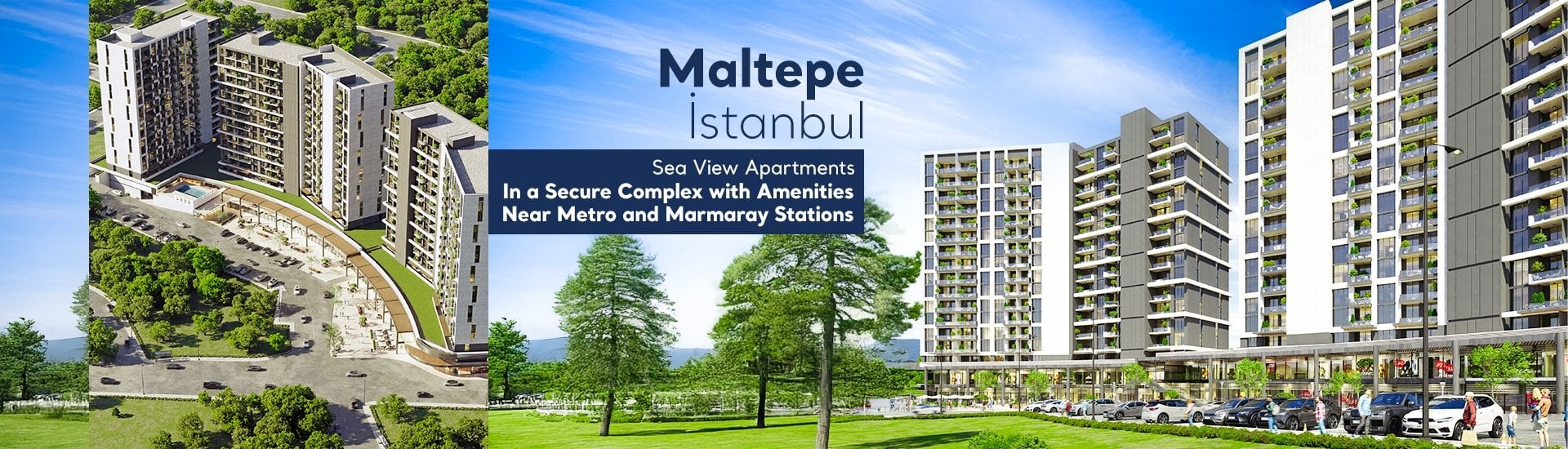 Sea View Real Estate Close to Metro and Marmaray in Maltepe