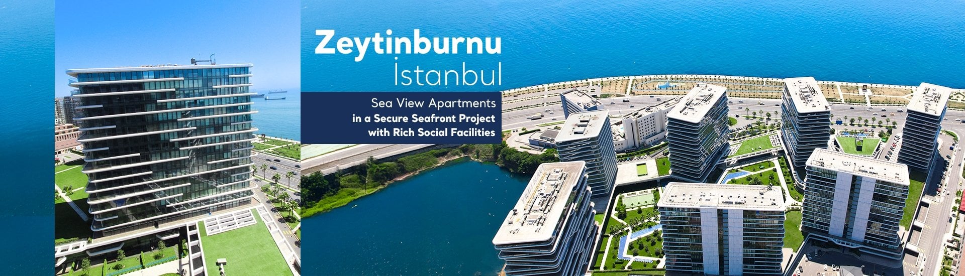 Seafront Flats in a Complex with Pool in Zeytinburnu Istanbul