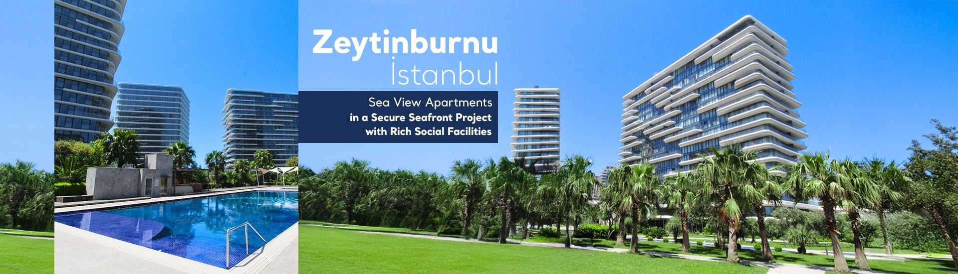 Seafront Flats in a Complex with Pool in Zeytinburnu Istanbul