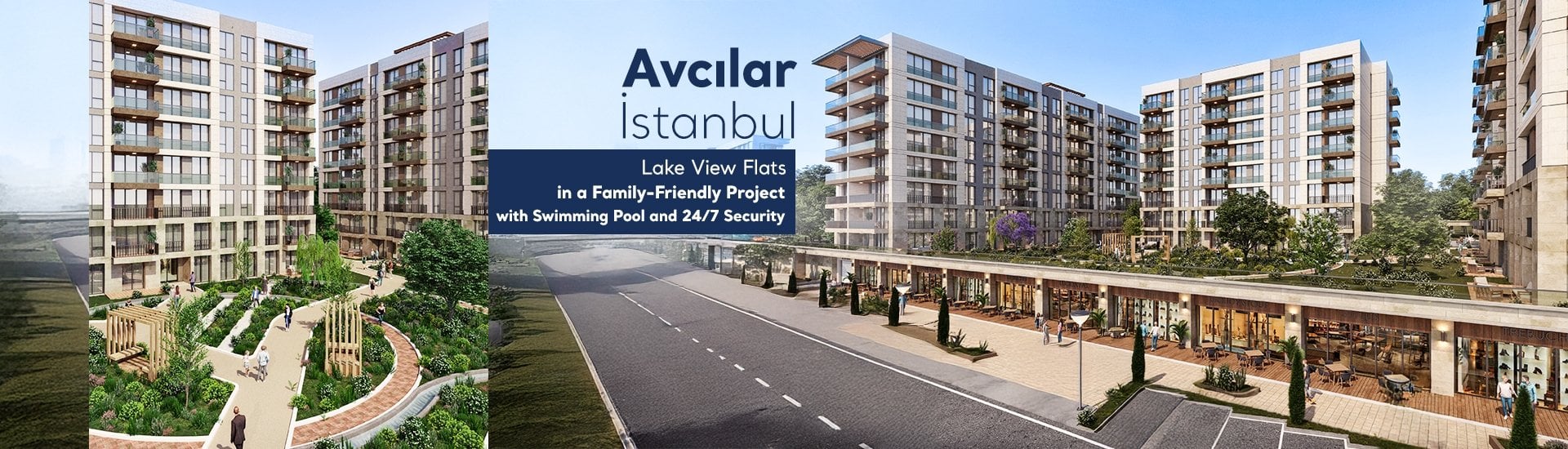 Lake-view Flats with Pool and Parking in İstanbul Avcılar