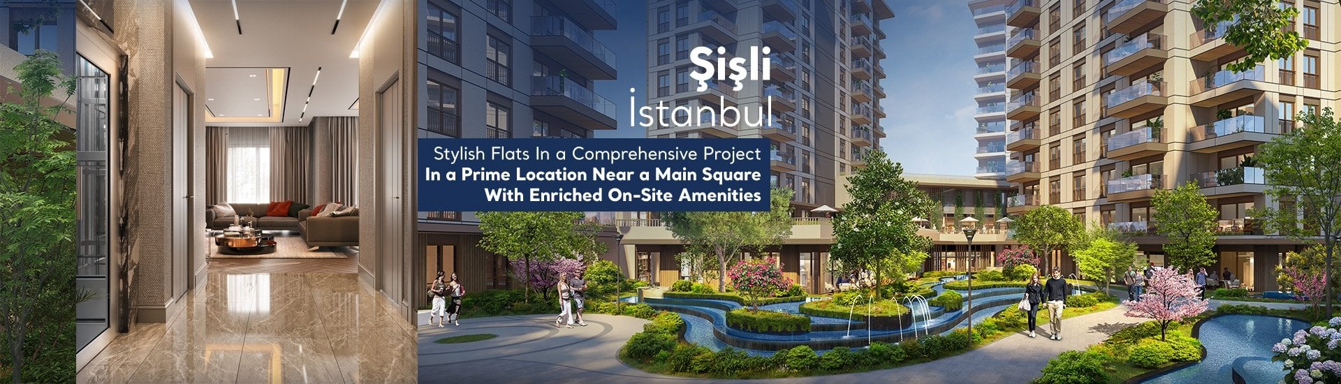 Apartments in a Project 150 M From the Metro in Istanbul Sisli