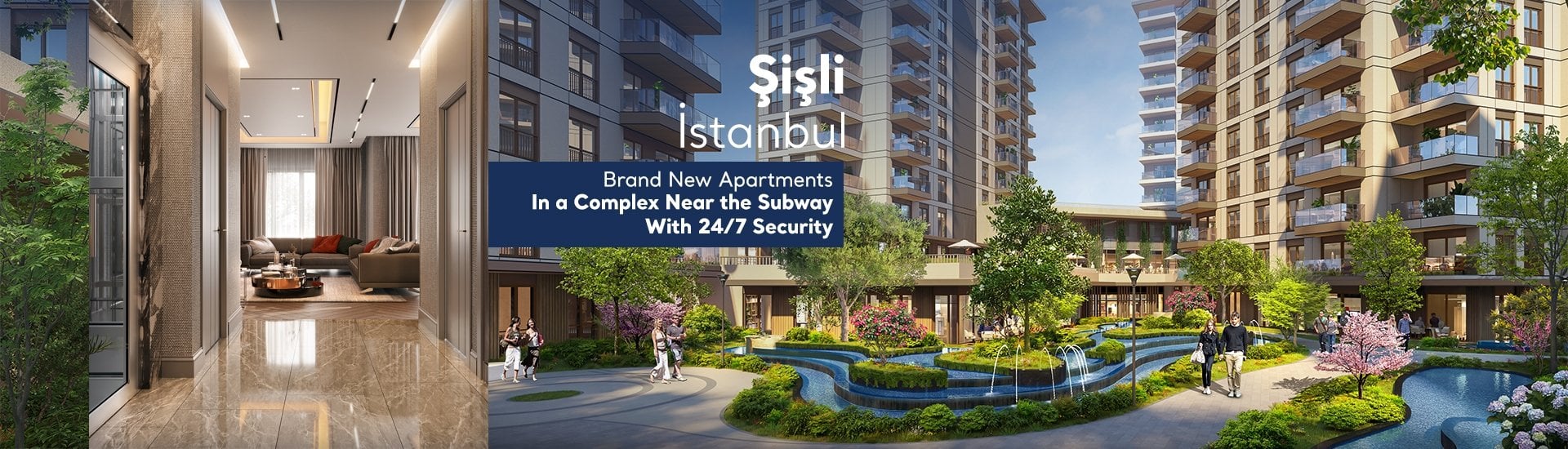 Apartments in a Project 150 M From the Metro in Istanbul Sisli