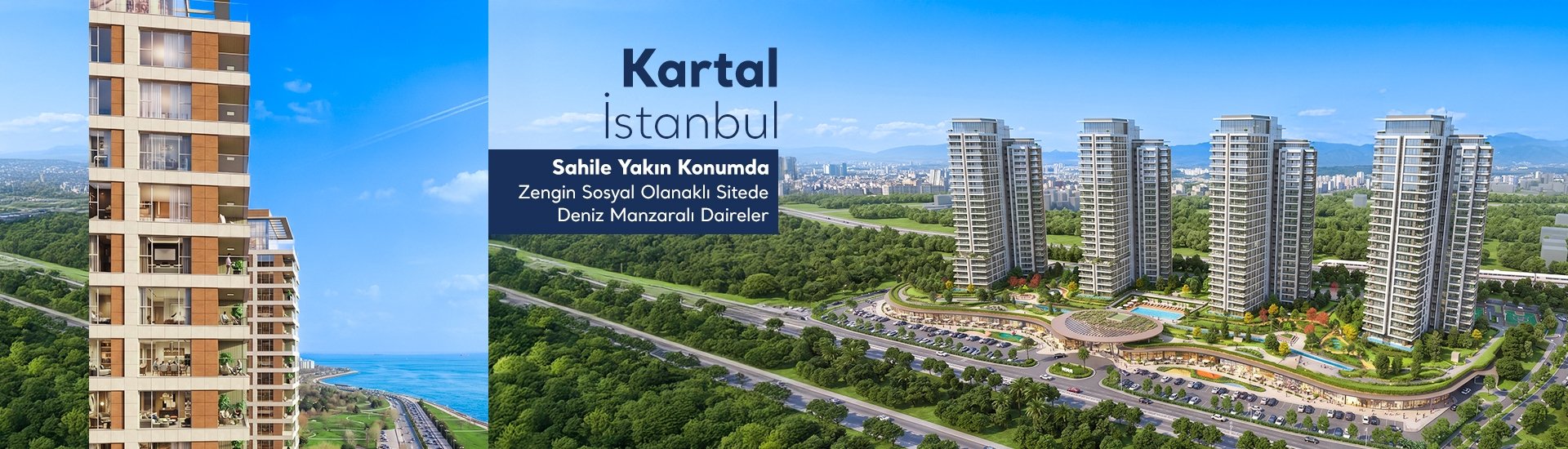 İstanbul Kartal'da Sahil Yürüyüş Yoluna 200 M Mesafede Daireler