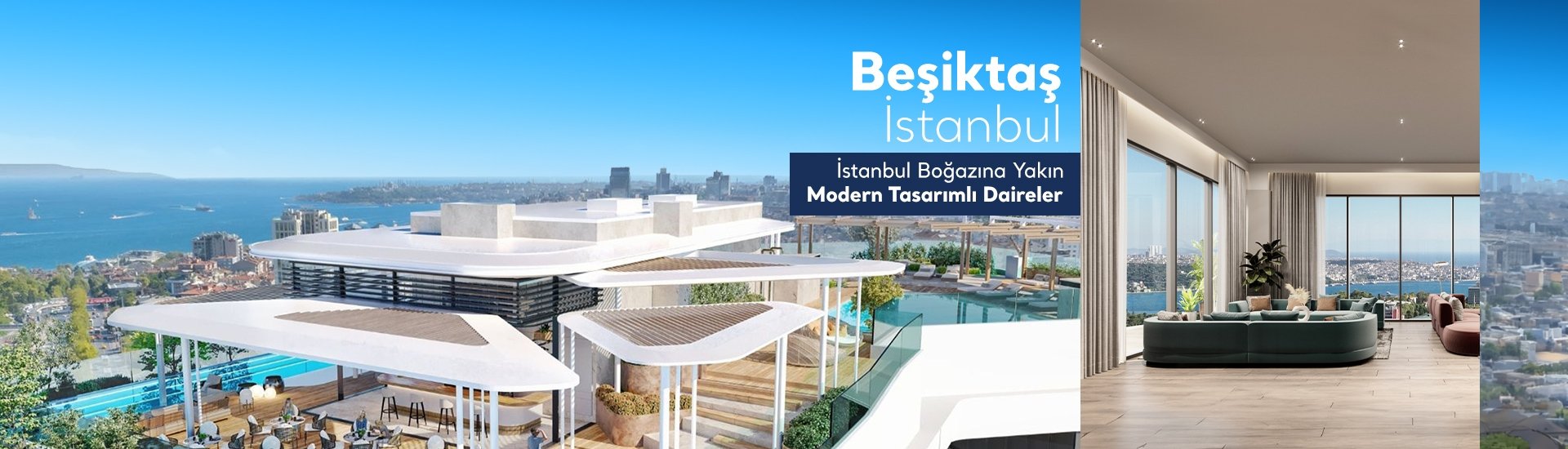 Beşiktaş Barbaros Bulvarı Üzerinde Boğaz Manzaralı Daireler