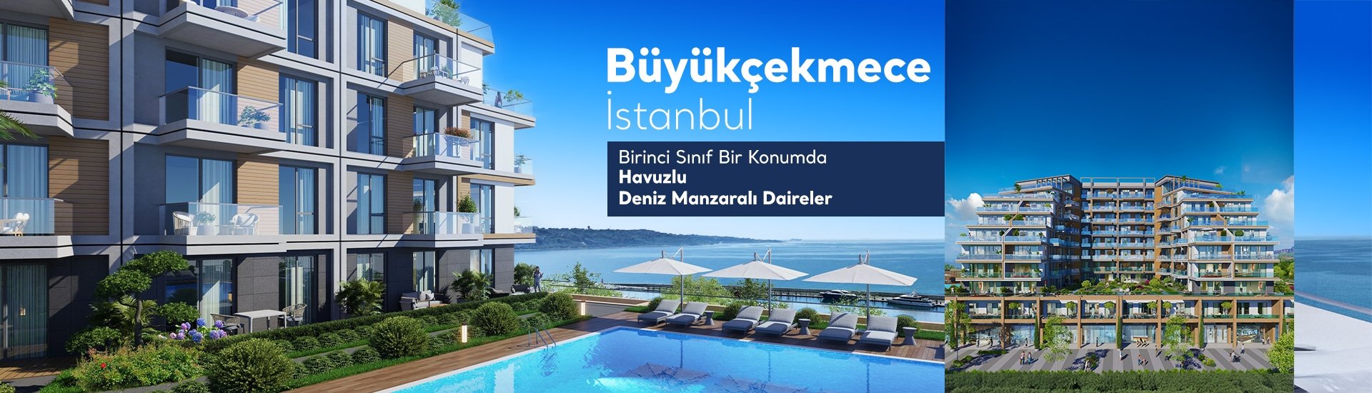 Büyükçekmece'de Deniz Manzaralı Projede Şık Daireler