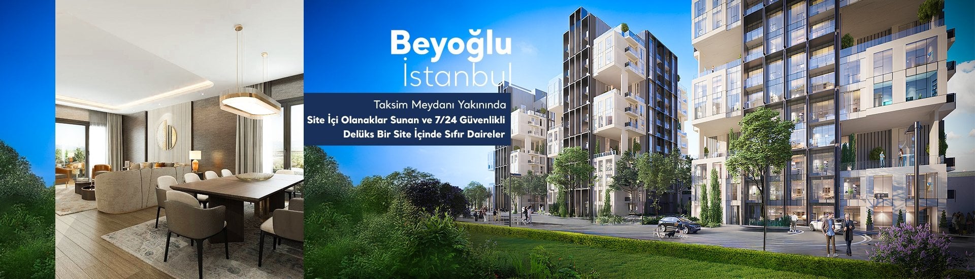 Beyoğlu'nda Taksim Meydanı Yakınlarında Şık Daireler