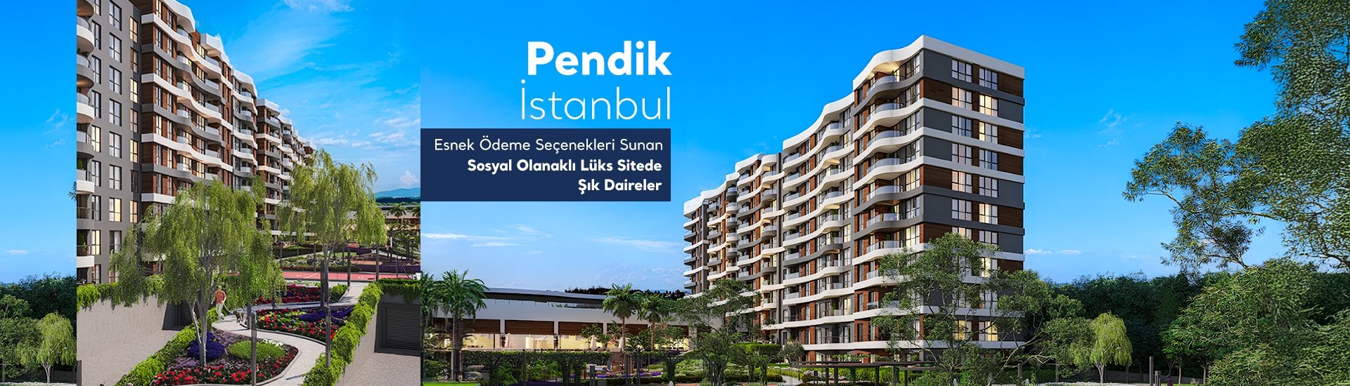 İstanbul Pendik'te Havuzlu Site İçinde Daireler