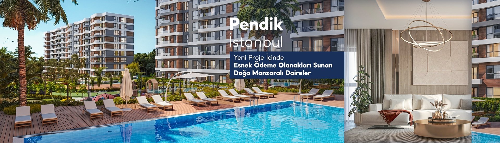 İstanbul Pendik'te Kent ve Doğa Manzaralı Daireler