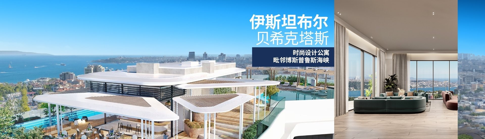 贝西克塔斯 (besiktas) 巴巴罗斯大道博斯普鲁斯海峡景观公寓